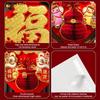 2026 Horse Year Window Door Stickers Spring Festival Fu Wall Stickers Chinese Lunar New Year 3D Lucky Horse Mascot Decorative