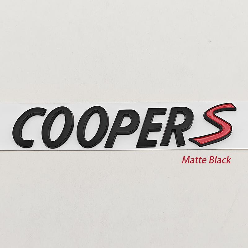 NEW 3D ABS Car Letters Logo Cooper S Rear Trunk Badge Emblem Decals Sticker For MINI R55 R56 F56 R50 R52 F55 JCW R53 Accessories