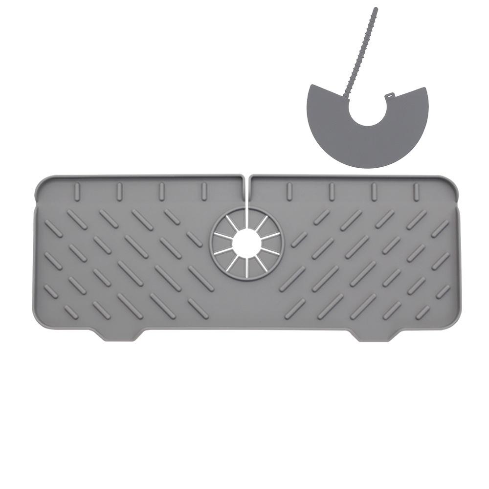 Square Silicone Splash Pad: Waterproof Sink Mat & Drain Tray