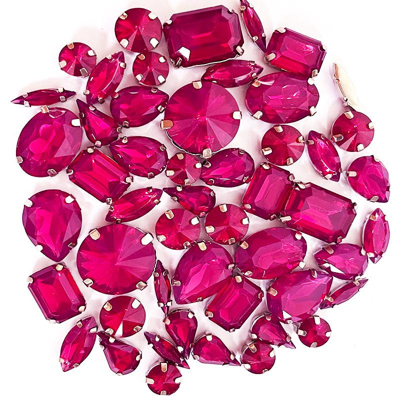 Tree Lipoprotein Mocha Hand Sewing Drill Mixed Shaped Claw Drill with Holes DIY Clothing Accessories Jewelry Accessories Rhinestone Sew On Beads