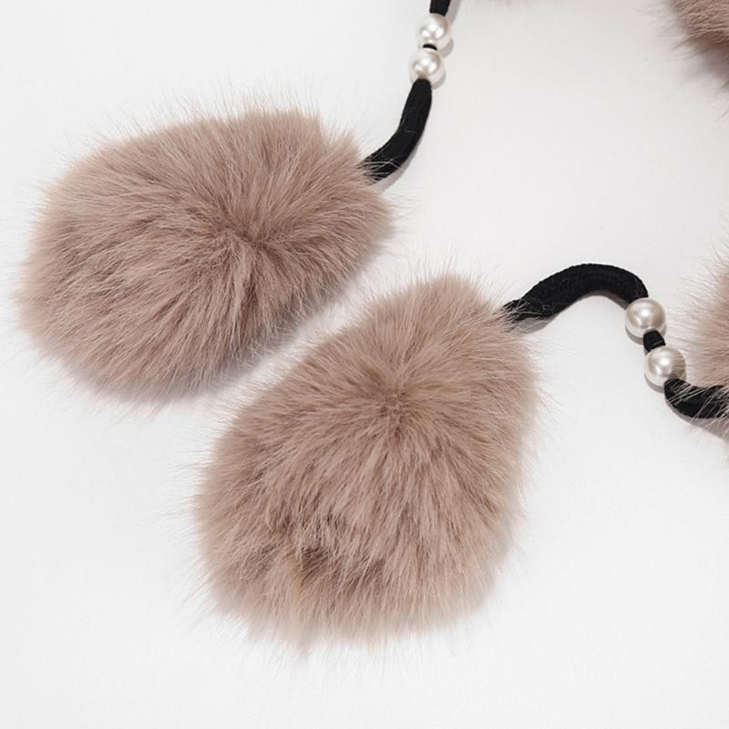 Teens Keep Warm Bear Ear Shape Hat Winter Driving Trapper Hat for Sweet Girls