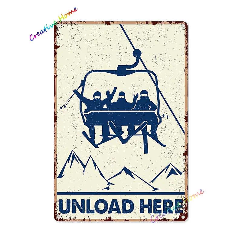 Essen Schlafen Skifahren Metallschild Skifahren Blechschild Wanddeko für Sport Hütte Lodge Berg Skifahren Deko Perfektes Dekoschild 8x12inch