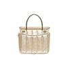 New COACH Willis Calfskin Shoulder Bag, Crossbody Bag, Handbag Trumpets Women's Champagne Gold C6664-B4TFV