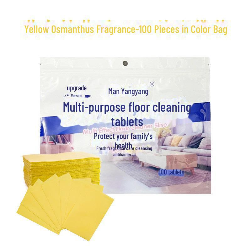 Multi-Effect Floor Cleaning Tablets: Disposable, Fragrant Cleaner for Mopping, Polishing, and Brightening Wood and Tile Floors