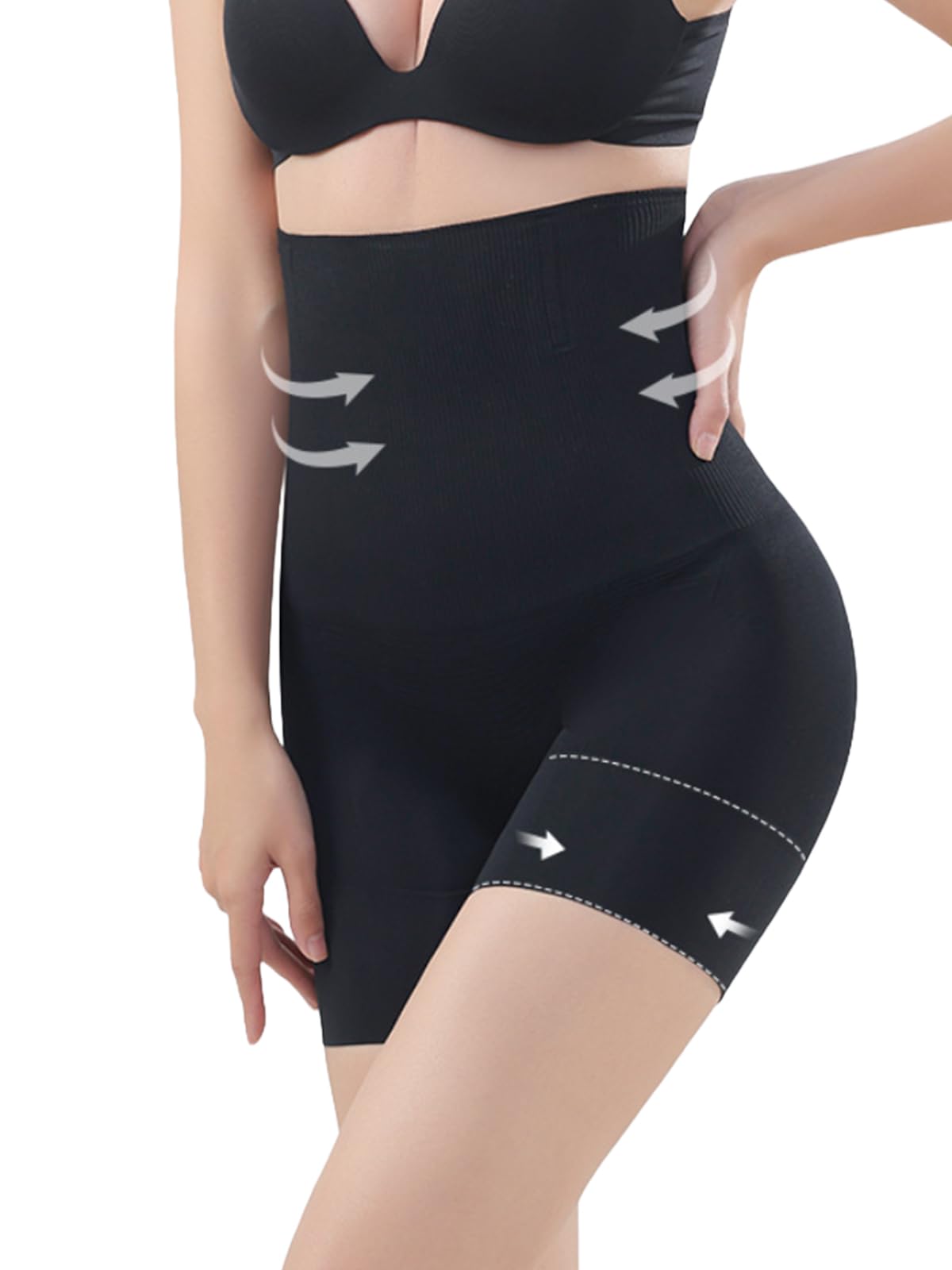 

Veimia Утягивающее белье для талии и подтягивания живота, бедер, ягодиц, послеродовой уход, женский пояс, утягивающий, [трусики с завышенной талией], контроль, чёрный