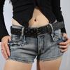 Grommet Waist Belt Punk Star Charm Skinny Chain for Cowboy Grunge Buckle Modern Waistband Waist Chain Studded Belt