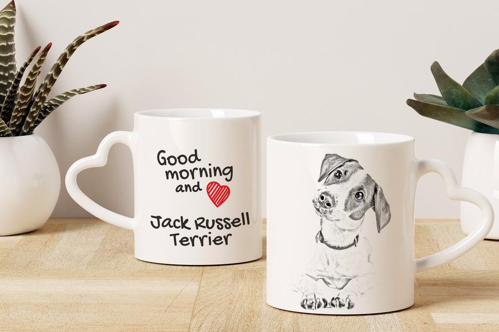 Jack Russell Terrier - cup with a dog, adorable cup with a heart-shaped handle, universal gift from the Art-Dog brand