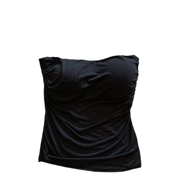 Pleated Thin-strapped Camisole Top for Women Sweet-style Sleeveless Top for Layering or Wearing on Its Own Slimming Top for Young Women