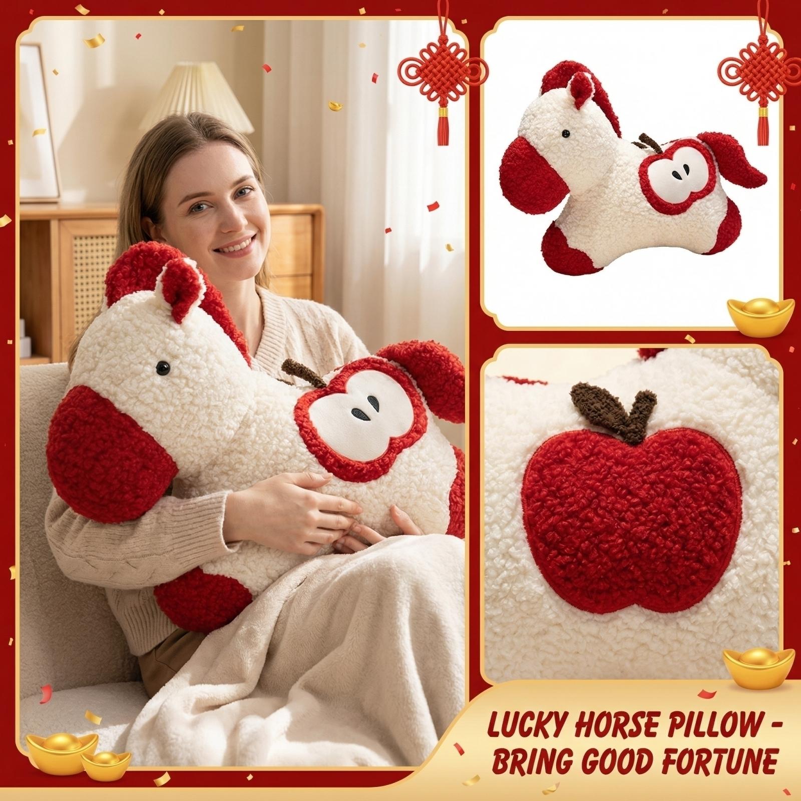 Horse Year Pillow Instant Wealth Plush Horse Toy Mascot For The Year One Size 1690₽