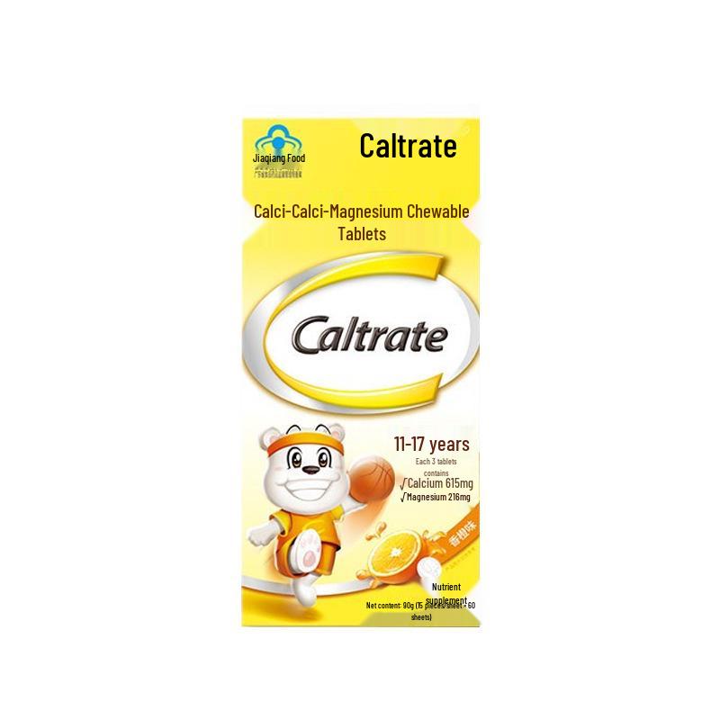 Calci-Chew: Sweet Orange Calcium Magnesium Chewable Tablets for Teens & Adults - 60 Count