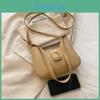 Borsa a Spalla Casual da Donna Semplice Monocolore con Fibbia Dorata per Uso Quotidiano e Moda