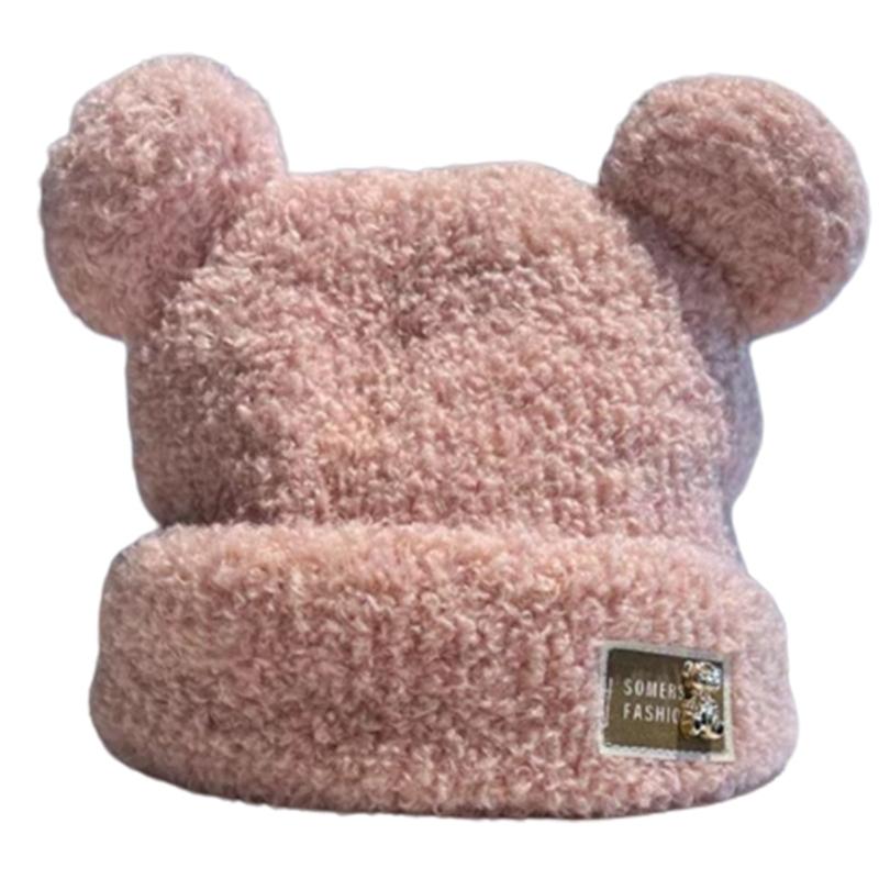 Krásná větruodolná zimní plyšová čepice ve tvaru medvědích uší Harajuku klobouk pro ženy muže Udržujte uši v teple klobouk potřeby do chladného počasí