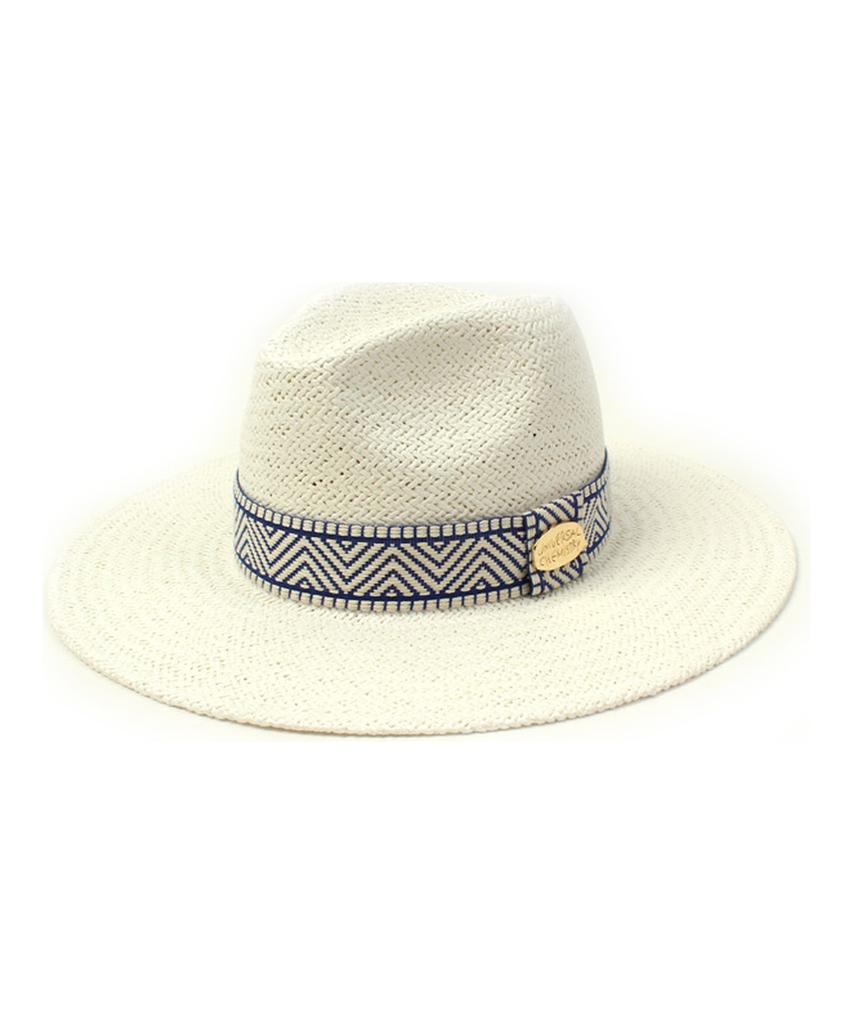 Yunibeosyeolkemiseuteuli Blue Mono Line Swing White Fedora Summer Fedora