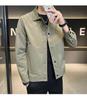 Men's Spring & Autumn Slim Fit Korean Style Lapel Jacket - Solid Color, Versatile & Fashionable Casual Top