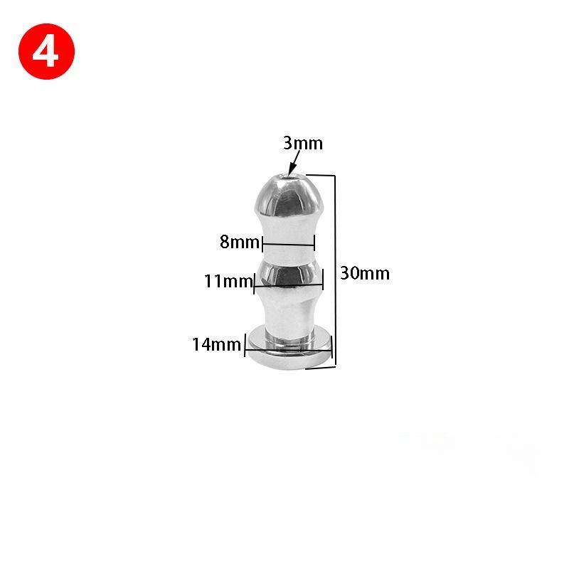 6 veľkostí Nerezový dutý uretálny dilatátor Katéter Gay Konské oko Stimulovať Sexuálna hračka 18+ Muži Penis Plug Zaviesť Uretra Korálky