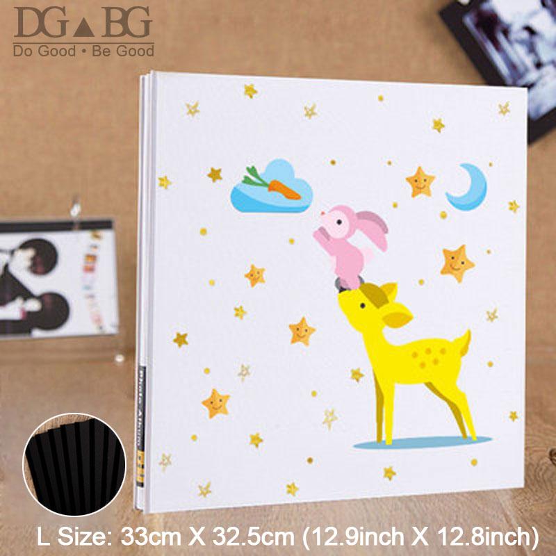 

DIY Albums Customizable Christmas Gift Photocard Book Book Wedding Photo Album Family Album Hare Deer Stars Studded The Sky