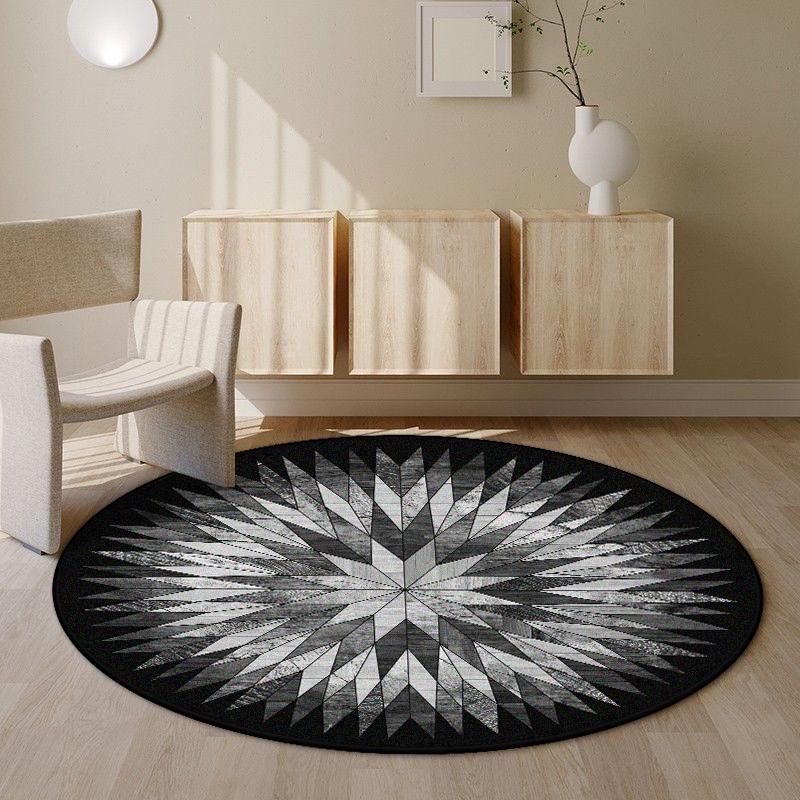 

Толстый фланелевый круглый ковер, коврик для стула, скандинавский декор, ковер с пушистым плюшем для гостиной, современный прикроватный коврик для спальни, коврик для ползания младенца 60*60cm