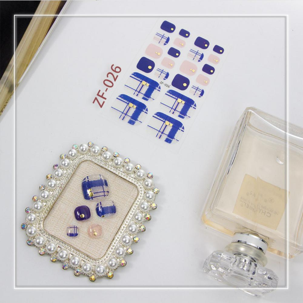 Three-dimensional Toenail Sticker 3D Imitation Drill Toenail Nail Patch Waterproof and Long-lasting Whitening Toenail Sticker Full Sticker