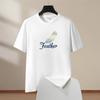 Feather Mens Trendy Cotton Short Sleeve T-Shirt Oversized Round Neck Casual Tee
