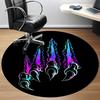 1pc Claw Marks Office Round Area Rug,  Mat Suitable For Office, Under Office Chairs Bedroom Living Room Home Decor, Room Deco