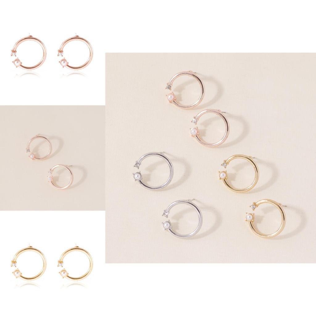 Round Pearl Stylish And Stud Earrings For Women Perfect For Weddings Birthdays Anniversaries And