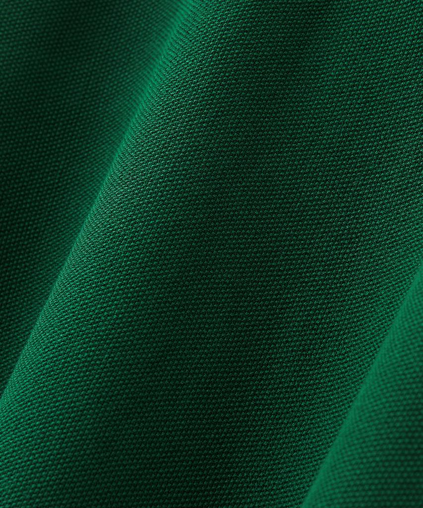Blond9 Cotton Collared Short Sleeve Zip-Up_Forest Green
