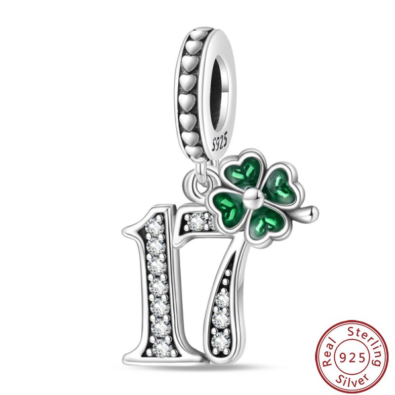 Lucky Collection Copper Craft Lucky Number Clover Green Charms Beads 3Mm Diy Elegant Holiday Fine Jewelry Gifts