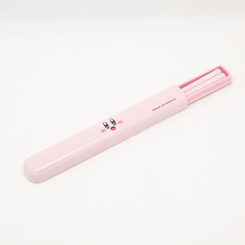 OSK Antibacterial Chopstick Case Set with Kirby Made in Pull-Out Lid, 16.5cm, H/K No.3 Chopsticks, Japan, HS-11