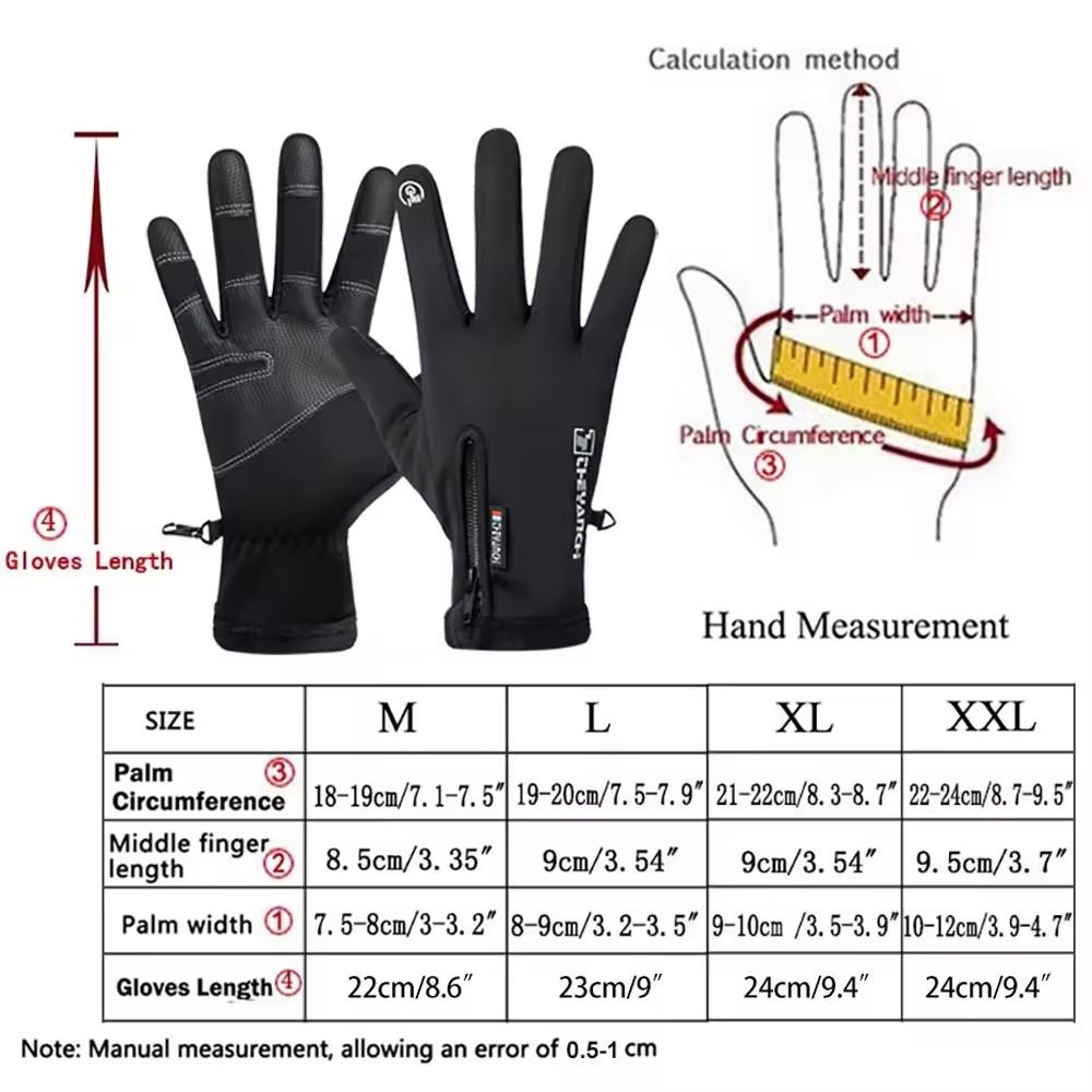 Full Finger Touch Screen Winter Thermal Warm Cycling Gloves Windproof Bicycle Bike Ski Outdoor Camping Hiking Motorcycle Gloves