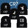 Cr7 Printed Knit Black Hat Warm And Stylish Winter Headwear For Men And Women