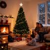 Árbol de Navidad Pop Up de 180cm 210cm 240cm Preiluminado Aguja de Pino y PVC Mixto Árbol Artificial con Base de Hierro Fácil Montaje Decoración Navideña
