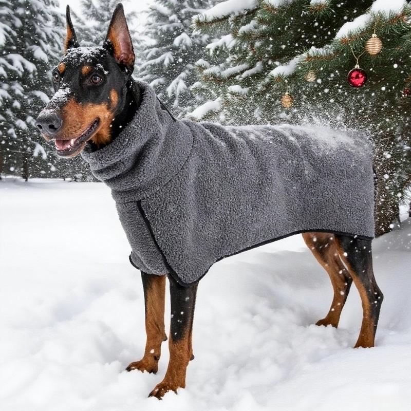 Winter Sherpa Fleece Dog Coat High