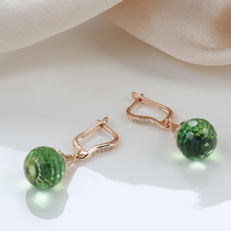 Geometrische Football Cut Zirkon Tropfen Ohrringe für Frauen Gold Farbe Mode Kristall Ball Baumeln Schmuck Persönlichkeit Party Zubehör