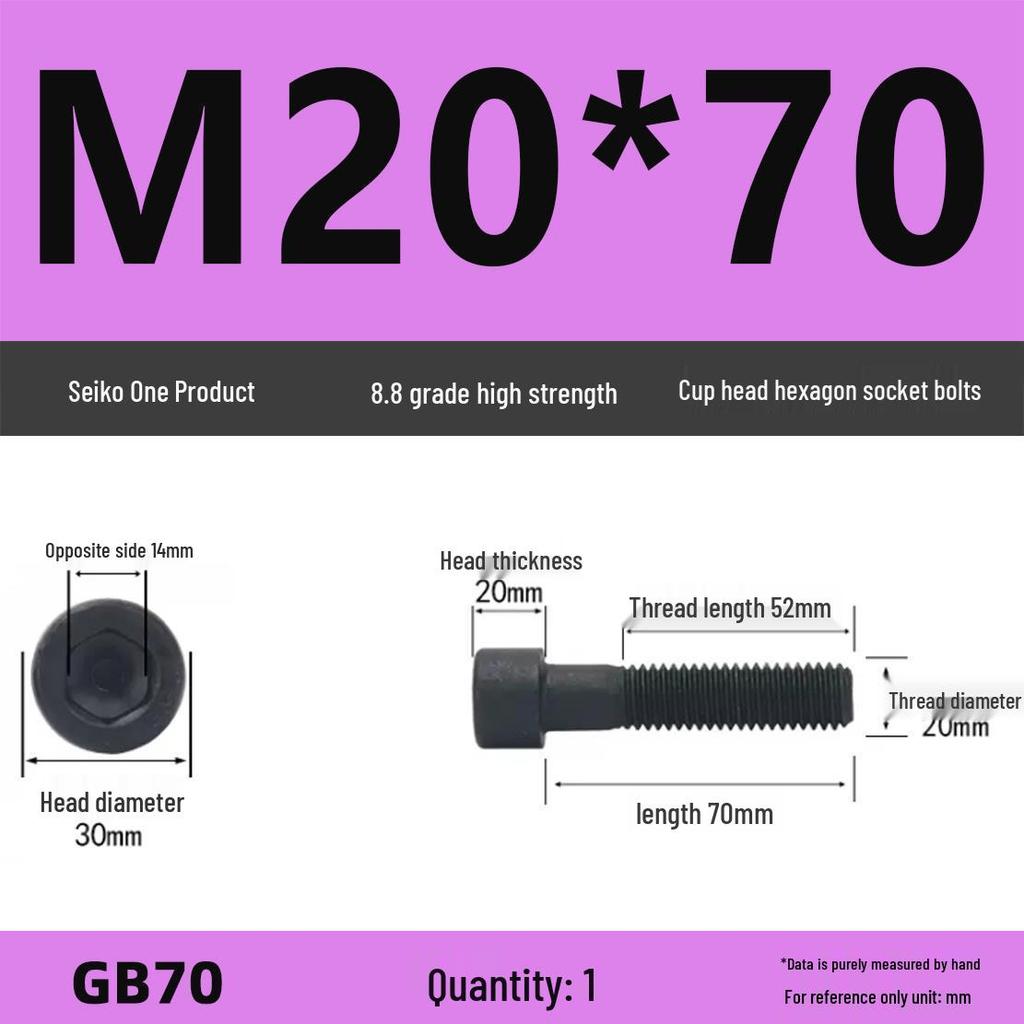 8.8 High-Strength Socket Head Cap Screw Bolt (M4-M16)