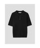 8seconds Fine Touch Cotton Collar Neck Short Sleeve Knit Black