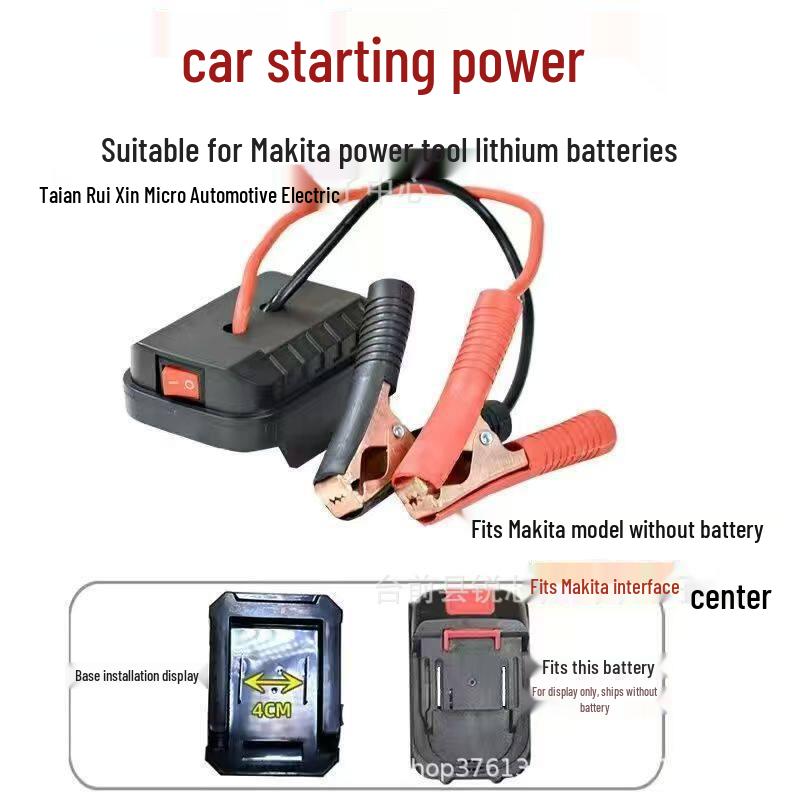 Makita-Compatible Lithium Jump Starter and Charger for Vehicles