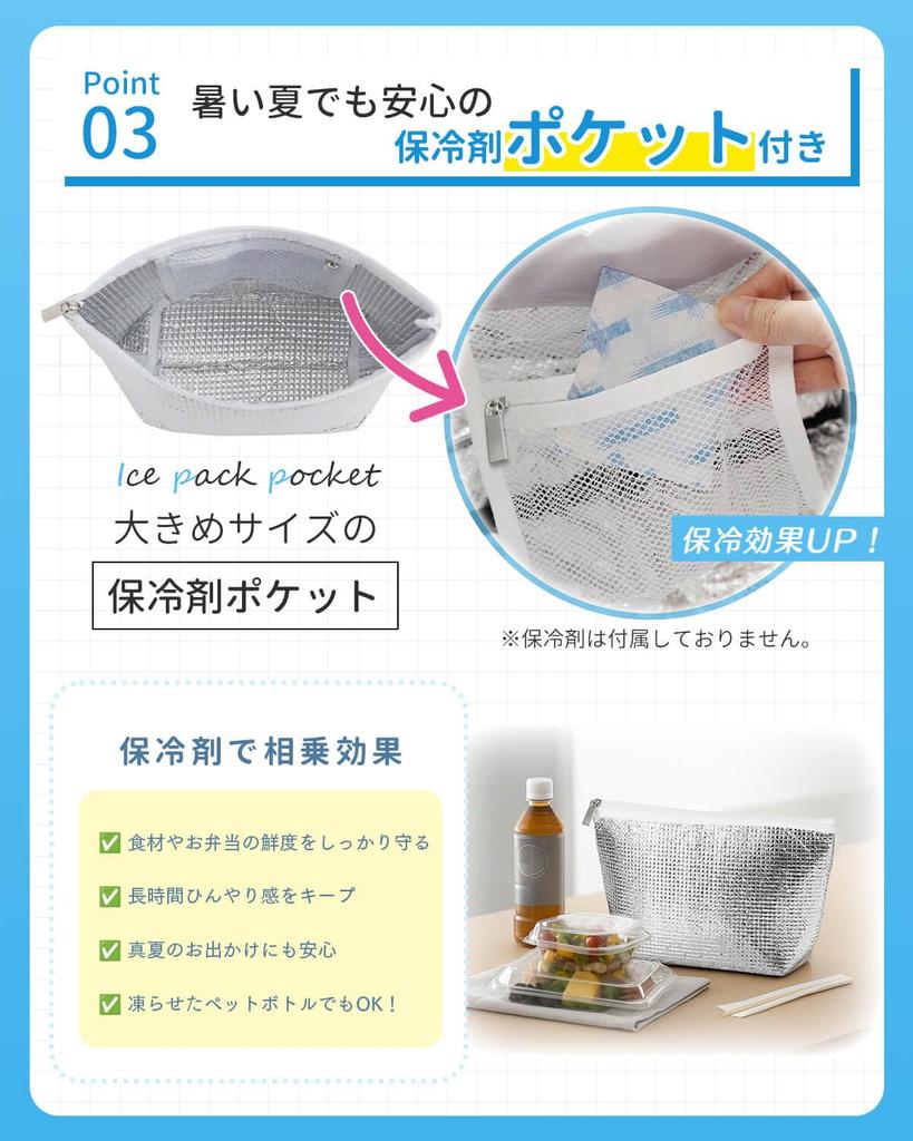 SOMOTO Mini Insulated Small Cooler Pouch Aluminum High Cooling Lunch Cold and Heat Large with Ice Pack Cooler Rice Ball Bento Bag Bag, [Extra Thick,