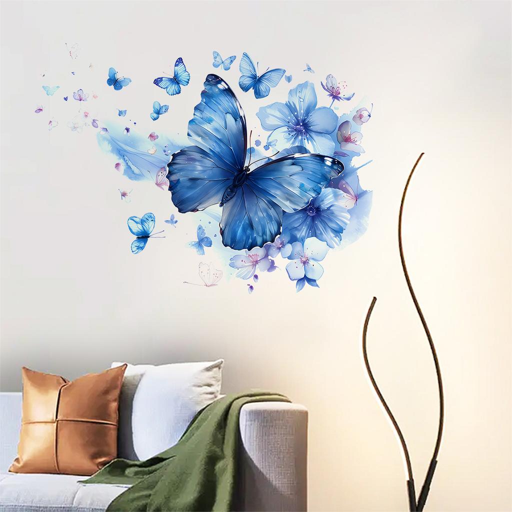 Floral Wall Sticker PVC Self Adhesive Removable Decal for Kitchen Bathroom Bedroom Home Decor