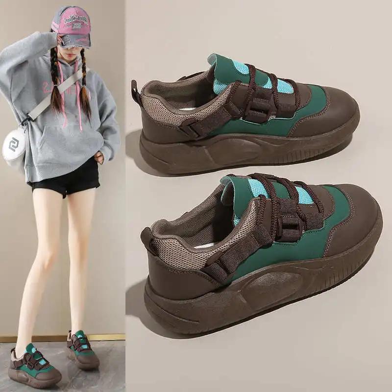 Fashion Camp Thick Heel Fashion Women Shoes Walking Sneakers 43 Dropshipping Sports Chassure Brands Trnis Sport Skor Sneeker