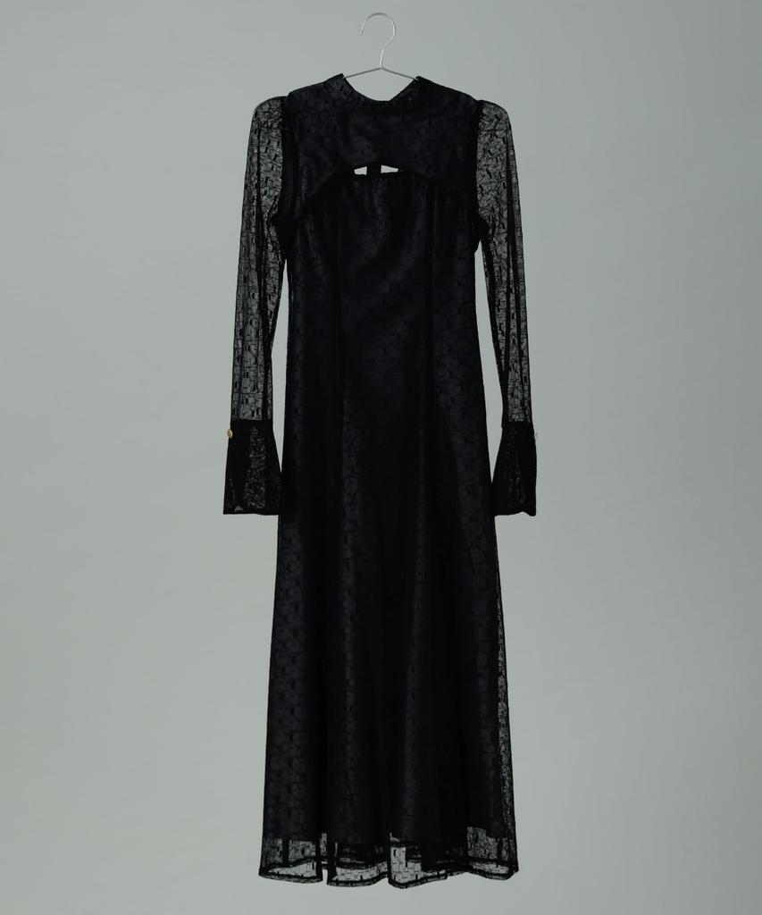 Niana Geometric Party Wedding Black Size S Back-Open Dress, Dress, Dress, Lace,