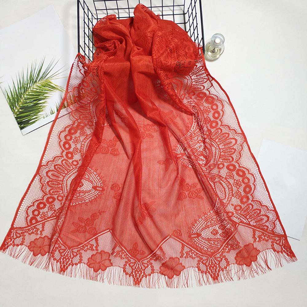 

Elegant Chiffon Women Tulle Shawl Lightweight Long Tassel Chapel Scarf Hollow Multicolored Wedding Bridal Shawl Wedding Ceremony красный