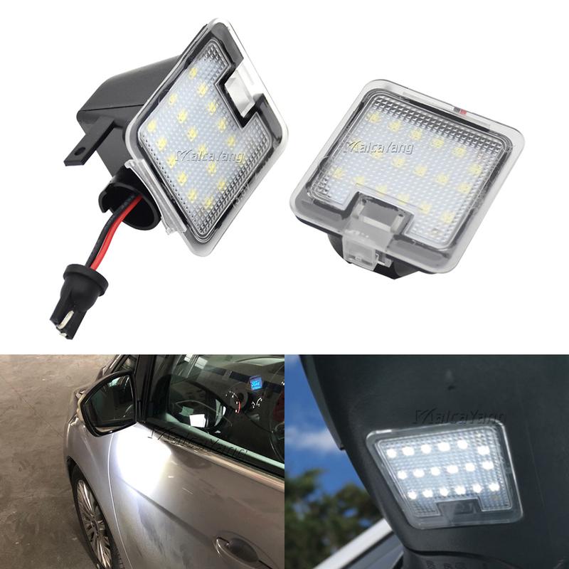 2x CANBUS LED Under Mirror Puddle Light For Ford Focus MK3 Mondeo MKIV MKV Kuga C-Max MK2 Escape S-Max Under Mirror Welcome Lamp