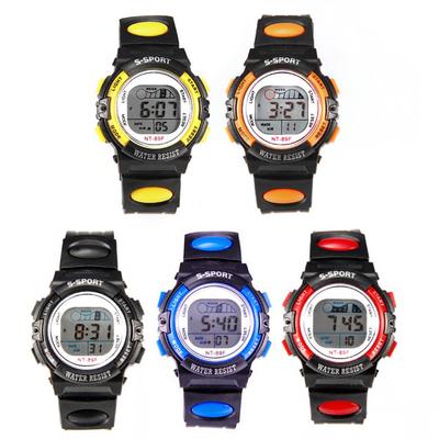 Multifunktionale Kinder-Sport-Armbanduhr, leuchtende LED-Digital-Datumsalarm-Armbanduhr