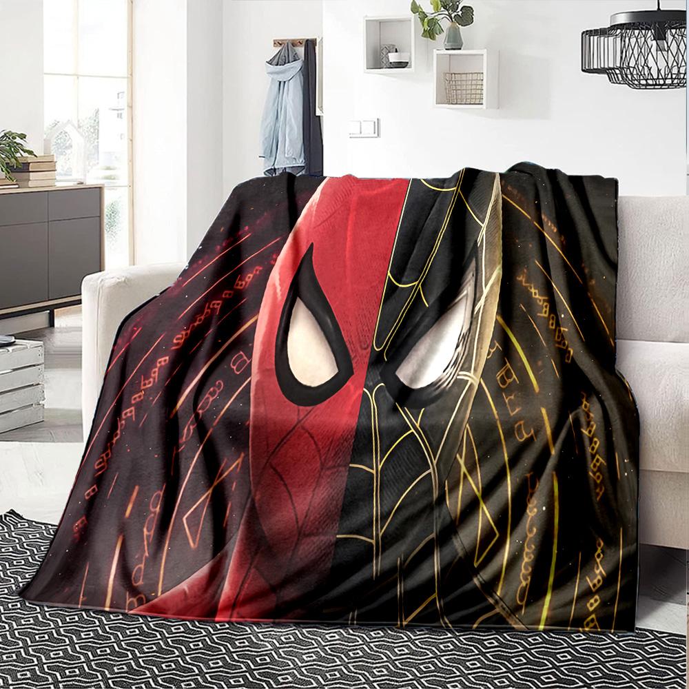 1pc Spiderman Three Faces flannel Blanket for Super Soft Cute Comfort Blanket for Travel Bedding Couch Sofa Blanket Y82561