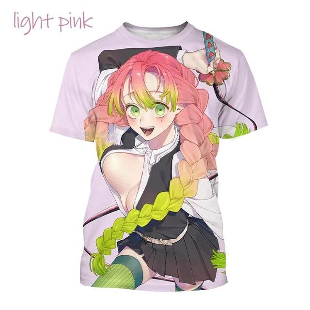 2024 New Trend Anime Printed Fashion T-shirt Cartoon 3D Printed Short Sleeve Harajuku Style Men's T-shirt Cosplay Style
