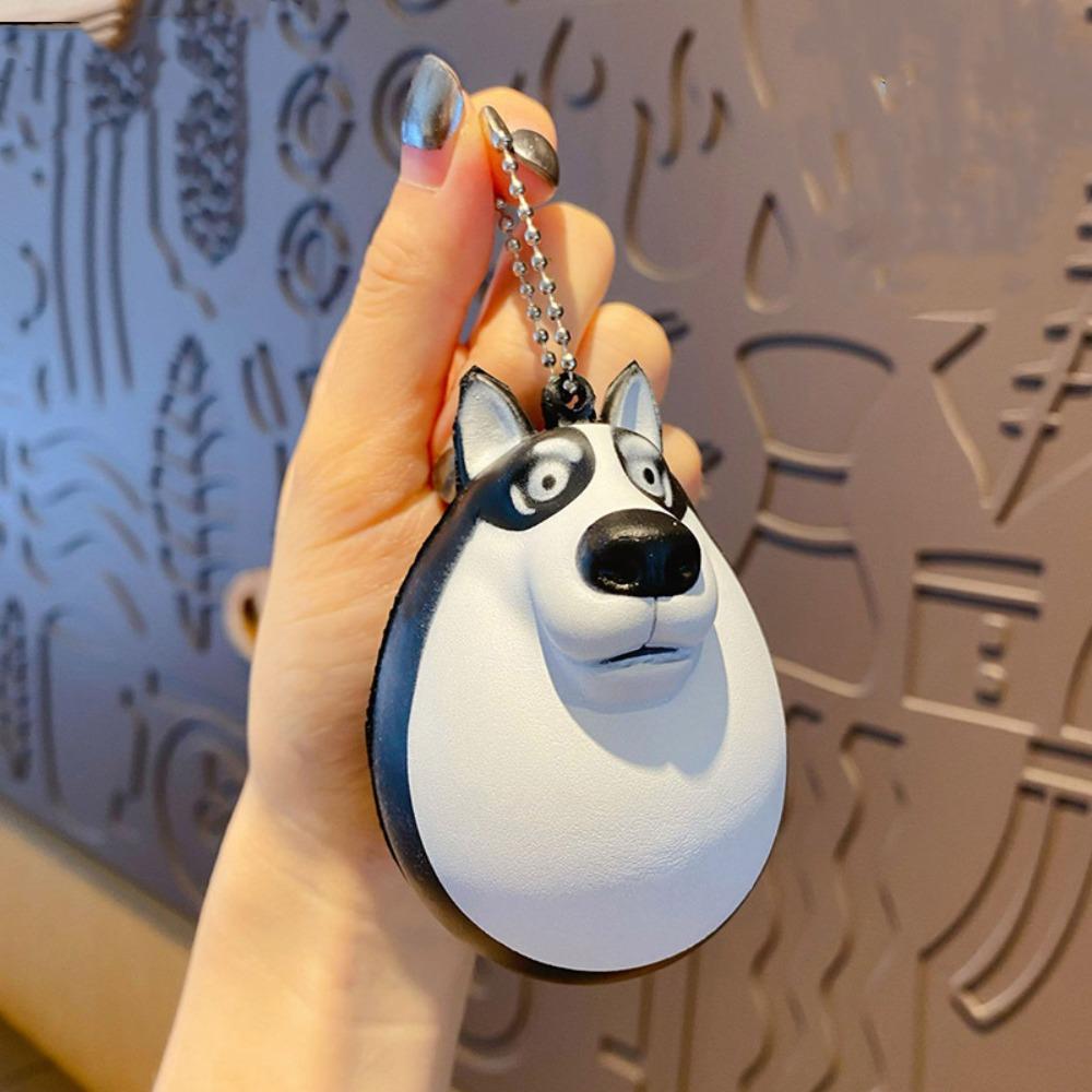 

Creative Dog Egg Key Ring Anti-stress Animal Key Chain Release Toy Slow Rising Squeeze Toy Relief Style3