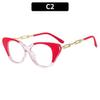 Anti -Blue Light Metal Comfortable Color Cat Eye Eyeglasses Frame Women Vintage Spring Hinge Optical Frame Computer Glasses