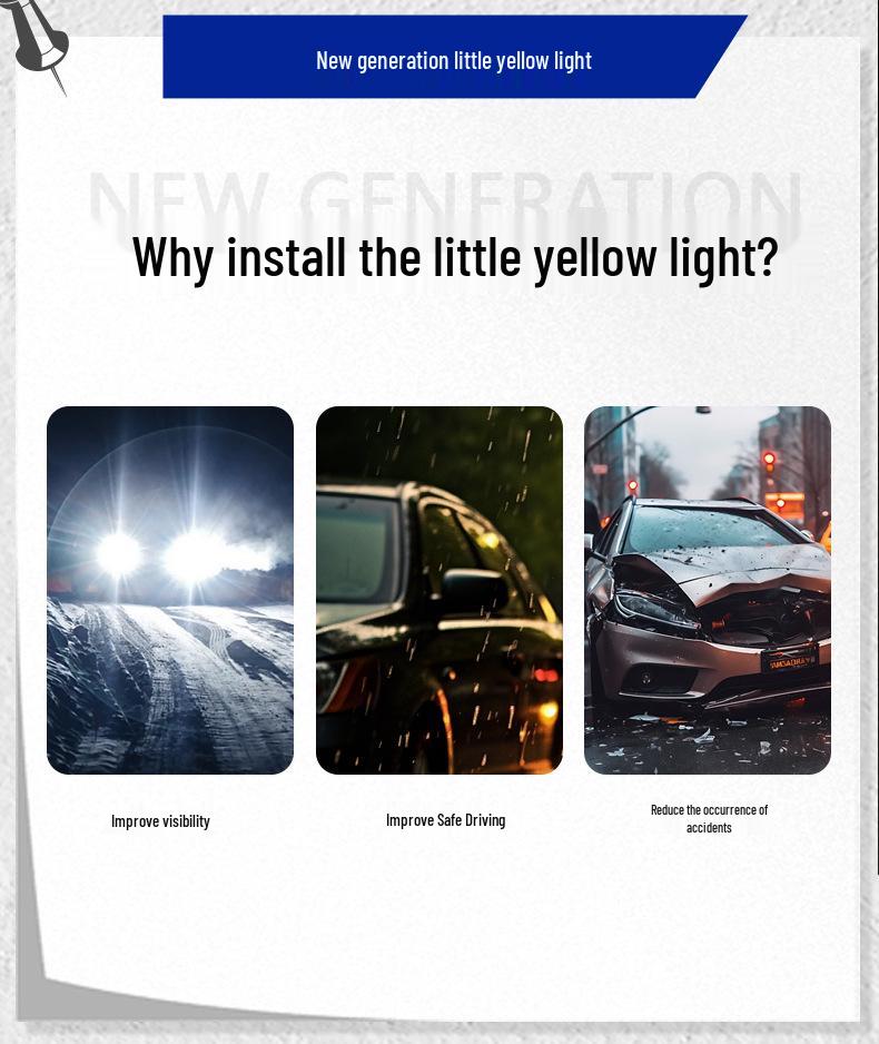Ear Style LED Grille Light: Small Yellow Light for SUV/Pickup Off-Road Vehicles