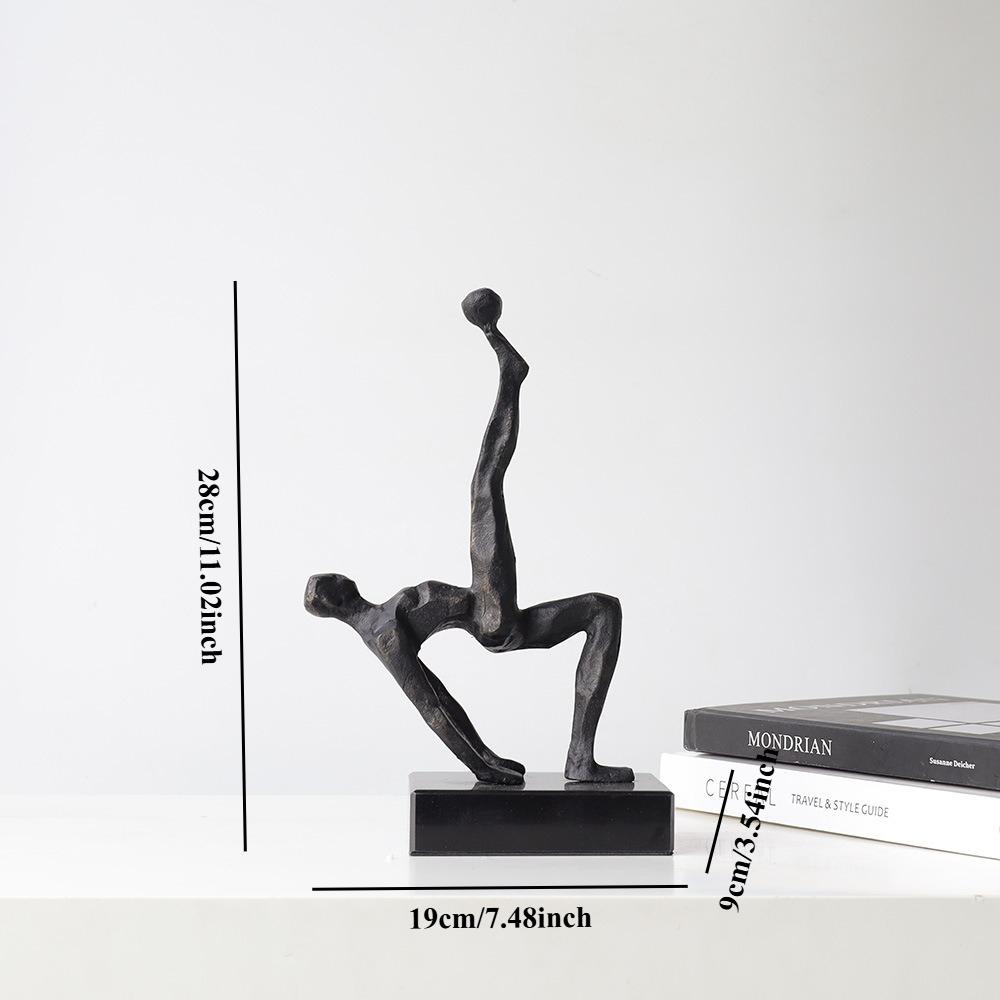 Character Statue Desk Decoration Minimalist Athlete Character Sculpture Metal Crafts Decoration Room Aesthetic Decoration