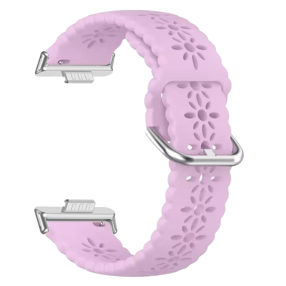 

Silicone Strap Compatible With Huawei Smart Watch Fit 4 Pro Men Women Classic Clasp Bracelet for Huawei Fit 3 4 Two Colors Watch Band Huawei Fit 4Pro &Silver вистерия